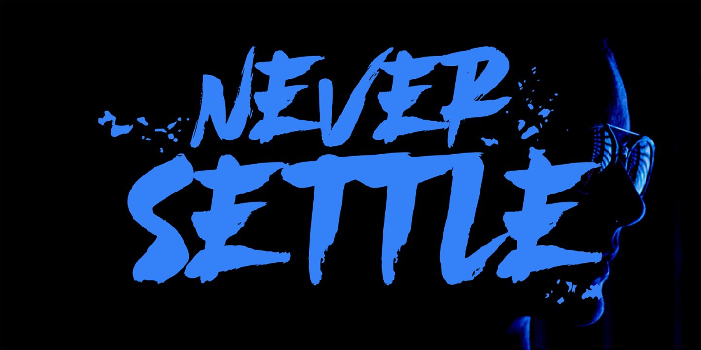 Schriftart Never Settle