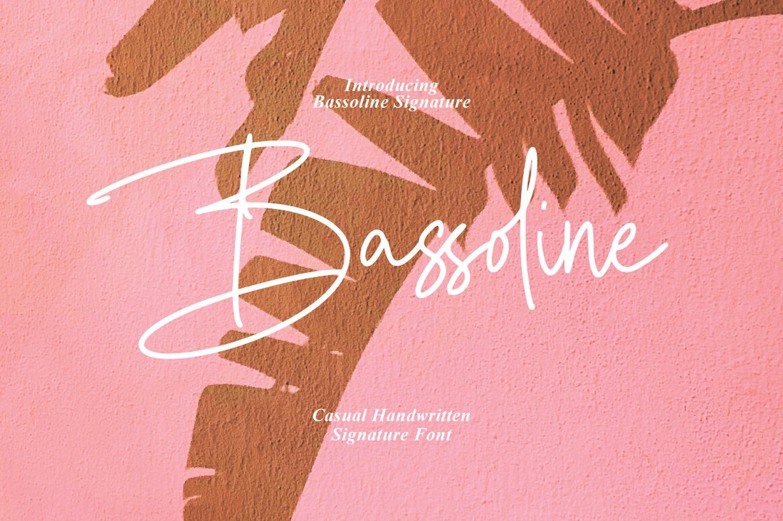 Schriftart Bassoline Signature