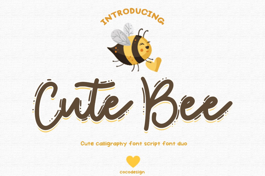 Schriftart Cute Bee