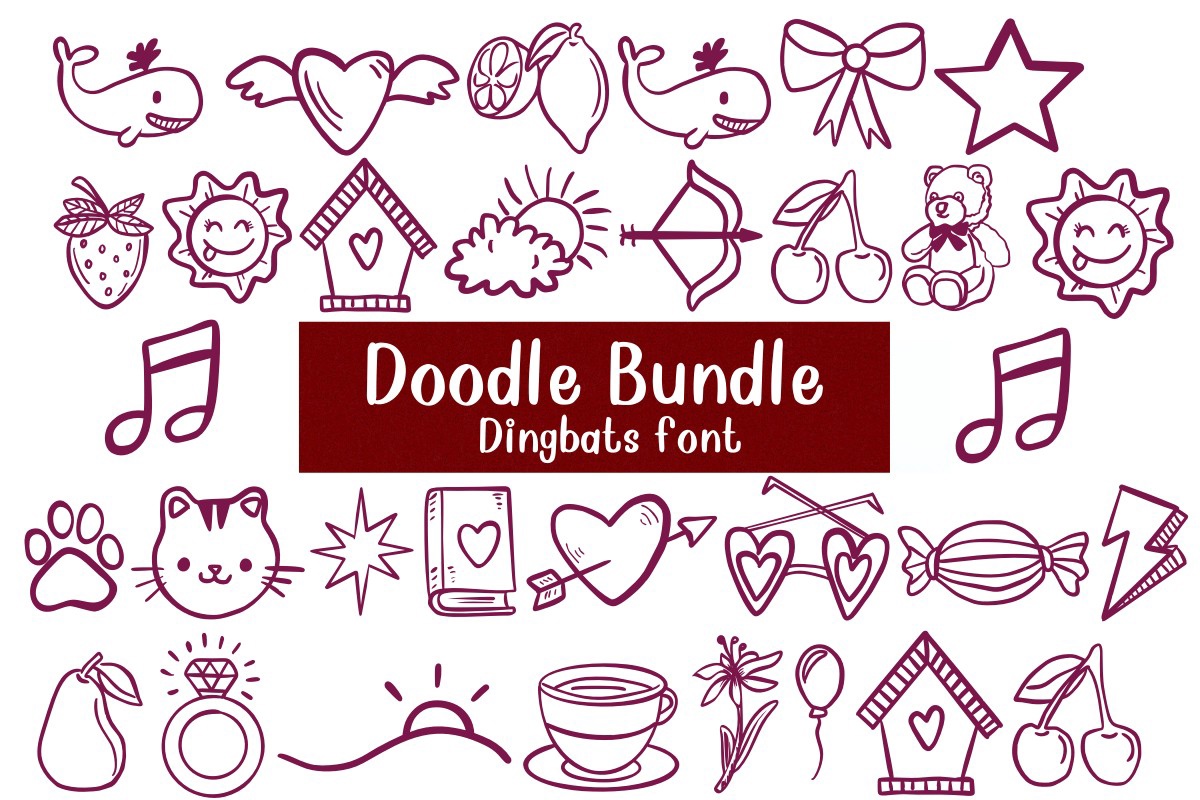 Schriftart Doodle Bundle