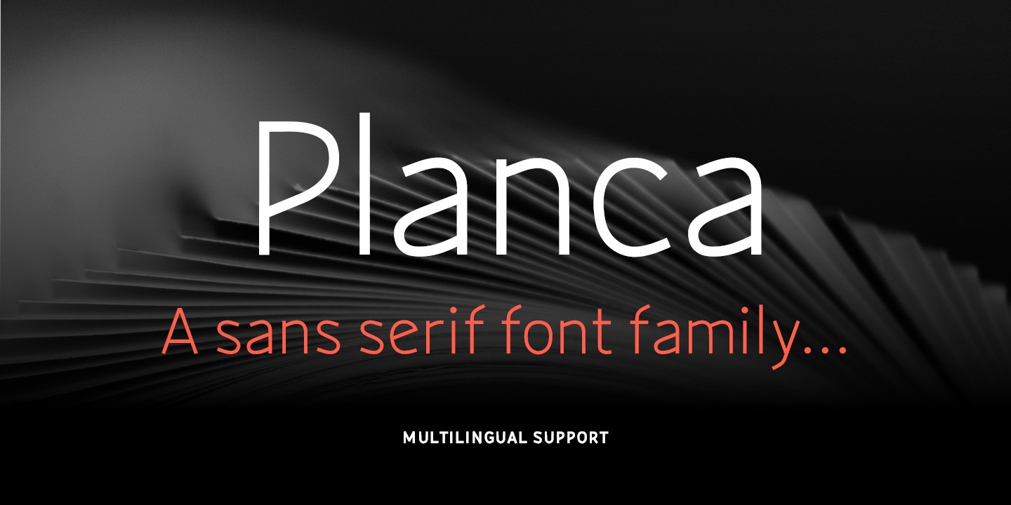 Schriftart Planca