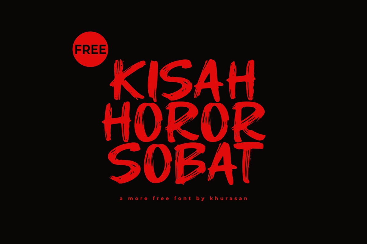 Schriftart Kisah Horor Sobat