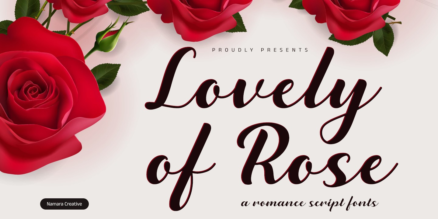 Schriftart Lovely Rose