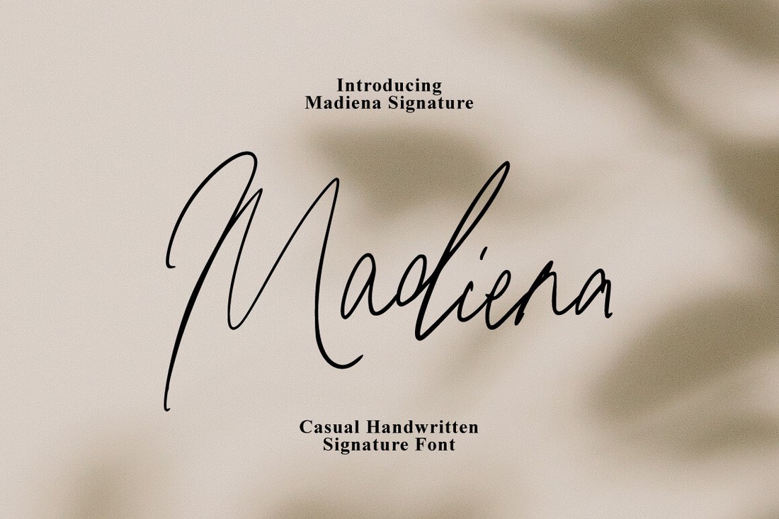 Schriftart Madiena Signature