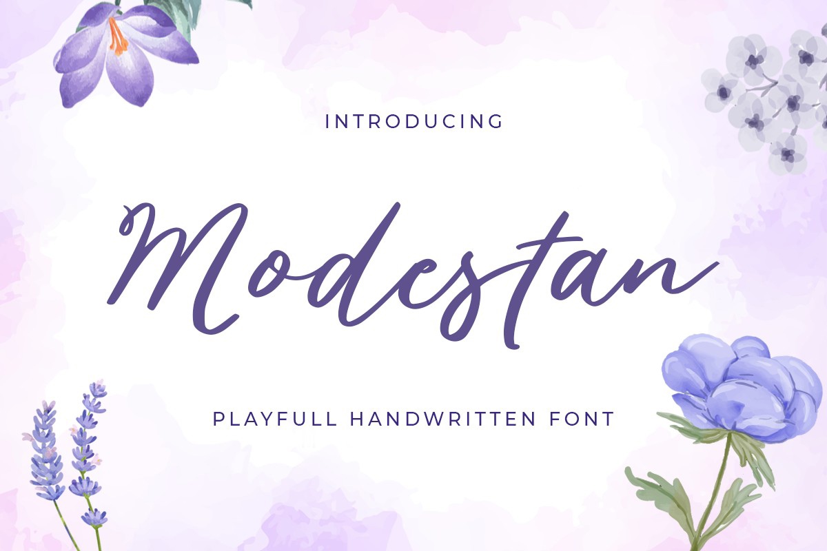 Schriftart Modestan