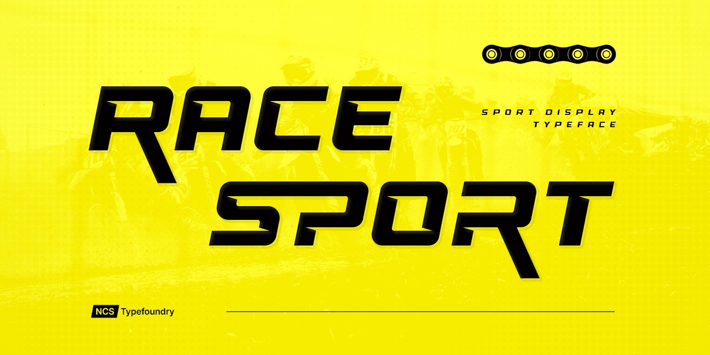 Schriftart Race Sport