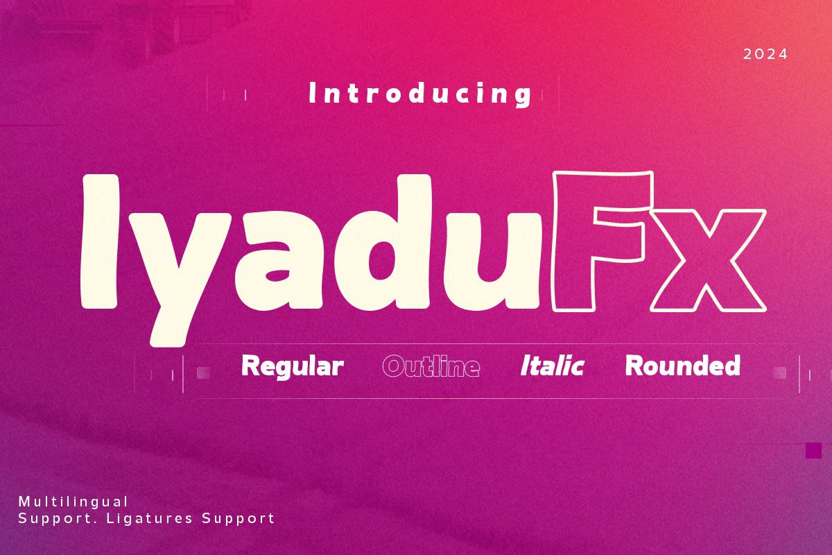 Schriftart Iyadufx