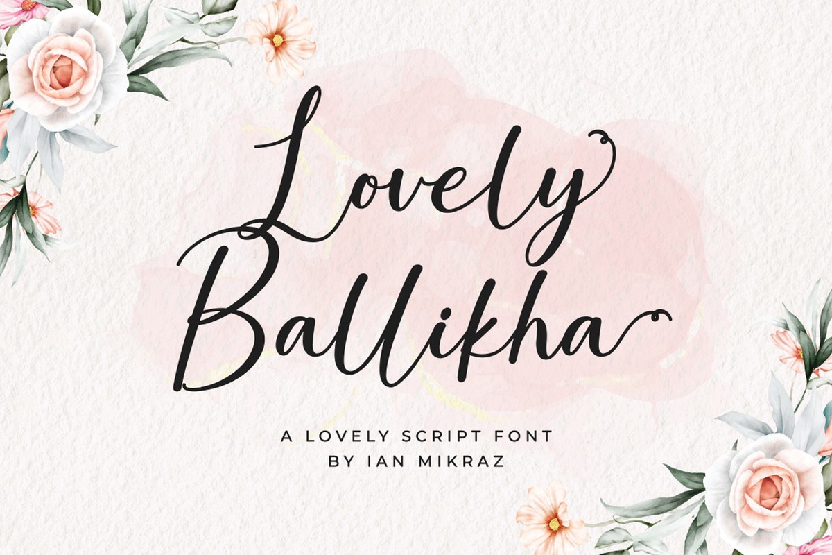 Schriftart Lovely Ballikha