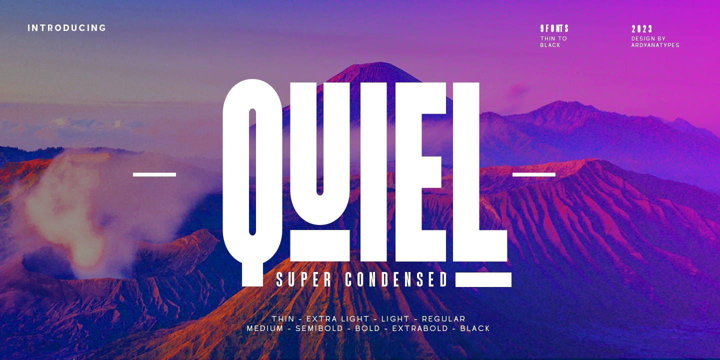 Schriftart Quiel